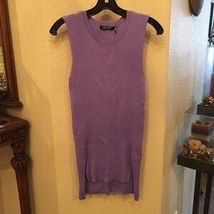 NWT~LAUREN RALPH LAUREN Women Purple Tunic Tank Top Size Medium